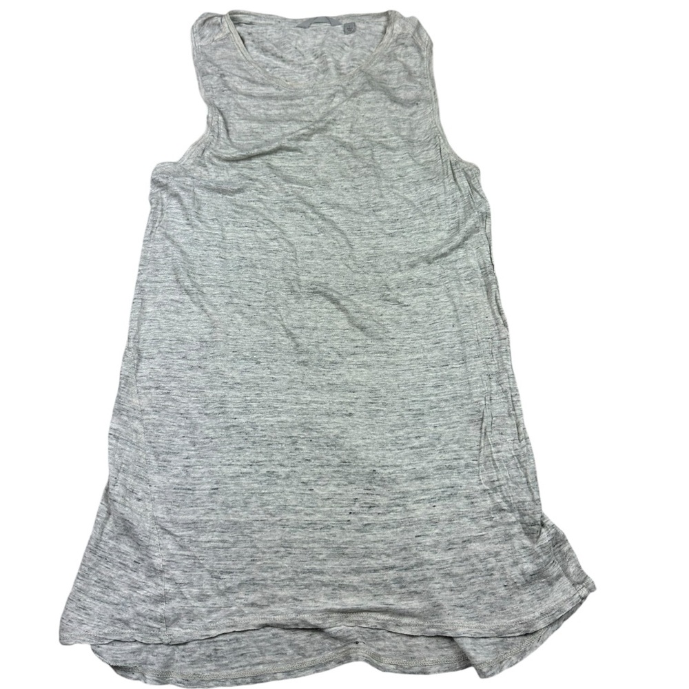 ATHLETA: Silver 100% Linen Long Length Tank Top -Size Large - Picture 4 of 9